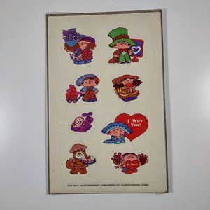 Vintage 1983 Calico Crossing Stickers NEW OLD STOCK Retro Valentine Stickers